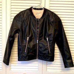Kids H&M size 8-9 year Vegan Leather Jacket